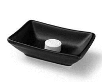 RECIPIENTE NAPKIN CUP GRES PROCELANICO NEGRO MATE