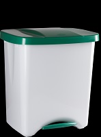 PAPELERA PEDAL BIN ECO 50L T/VERDE