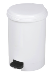 PAPELERA CON PEDAL PLASTY BLANCA 20 LTS.