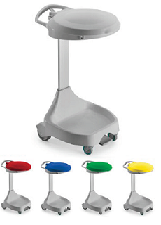 CARRO PORTABOLSAS SMILE E-20 120 L. GRIS CON TAPA VERDE Y PEDAL