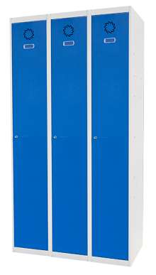 MODULO 3 TAQUILLAS ECOV-30/3 PUERTA AZUL RAL 5010