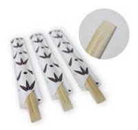 Palillos chinos bambú con funda de papel