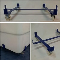 CUBA POLIETILENO 250L+BASE RODANTE