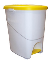 PEDALBIN ECOLOGICO C/TAPA AMARILLA 25 LTS.
