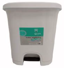 PAPELERA HIGIENICA C/PEDAL 30 L. GRIS