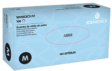 GUANTES NITRILO S/POLVO SENSICECS PF T.G
