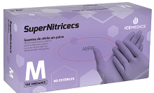 GUANTES NITRILO S/POLVO SUPERNITRICECS PF T.G