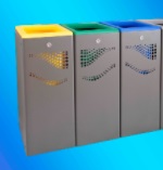 Papelera Selectiva Modular Amarillo-Azul-Verde