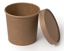 SOPERA DE CARTON KRAFT CON TAPA 26 OZ. 780 ML.