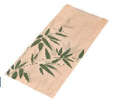 BOLSA CROISSANTS 19+8X35 KRAFT FEEEL GREEN NATURAL 355,14