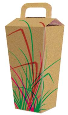 RECIPIENTE CARTON POP CORNS ECO 8X8X20,5 CMS CON ASAS 145.36