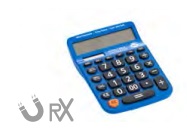 CALCULADORA SOBREMESA DUAL DETECTABLE AZUL